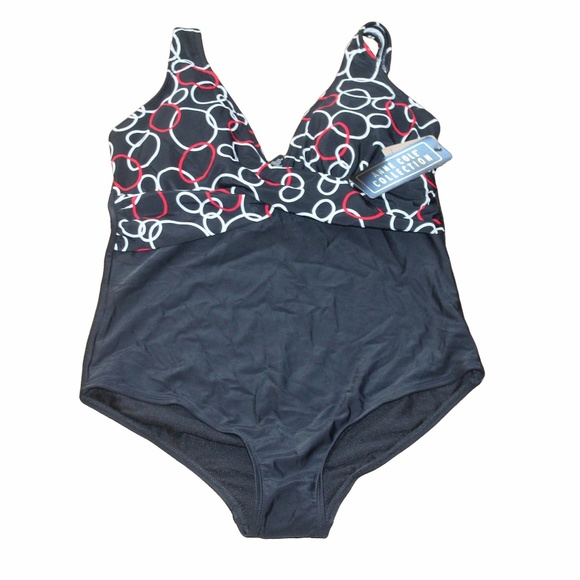 NWT Anne Cole Collection Geo Print Swimsuit - Picture 1 of 7